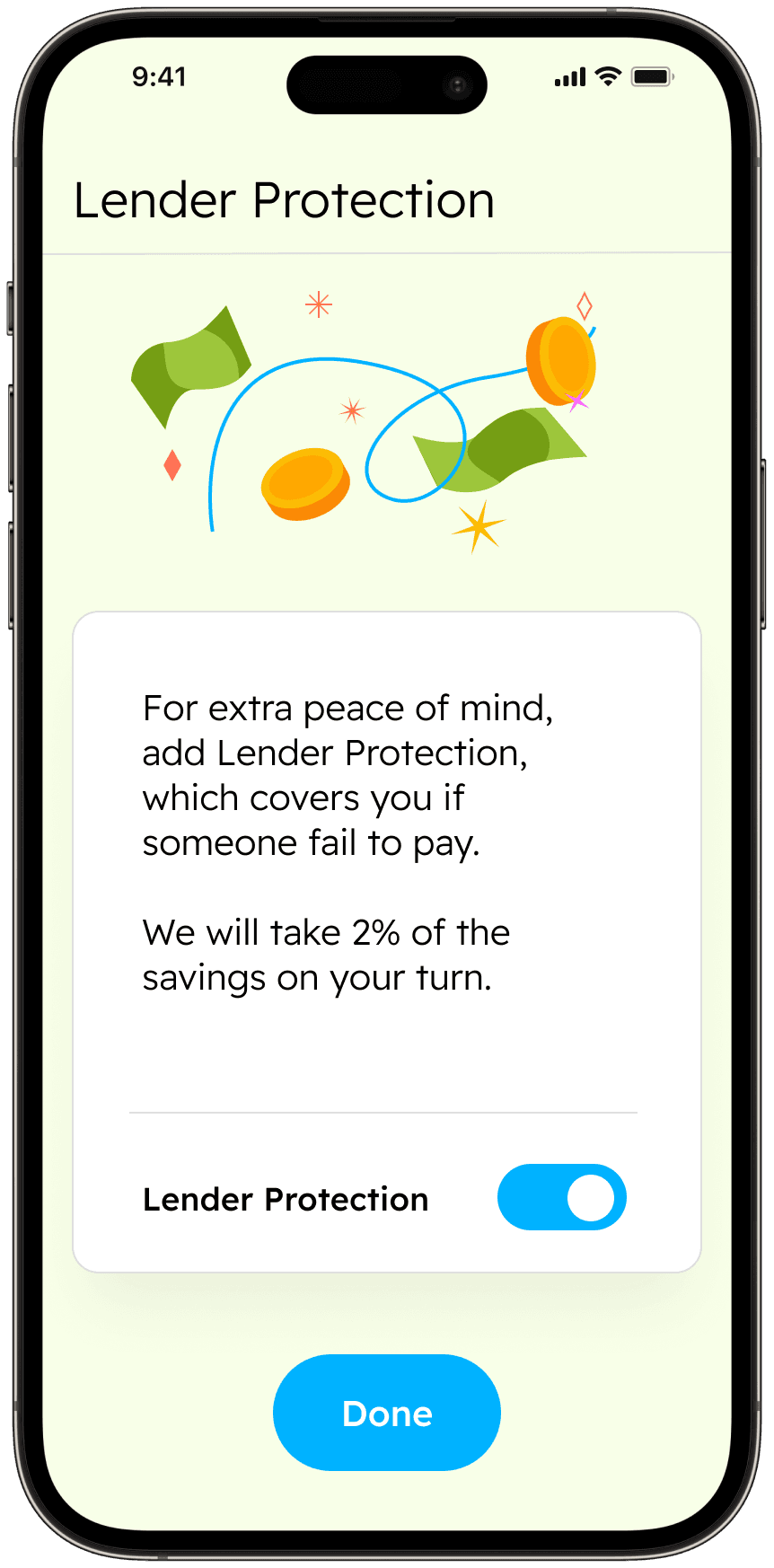 Turn on Lender Protection for extra security