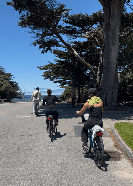 Cycling toward the coast